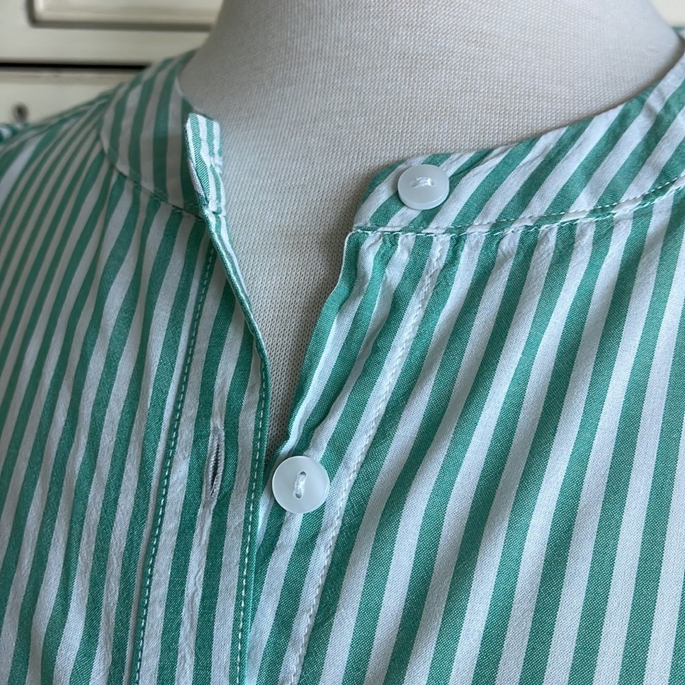 A New Day Striped green and white shirt size XS - Picture 3 of 8